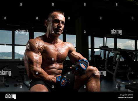 Handsome Good Looking And Attractive Mature Man With Muscular Body