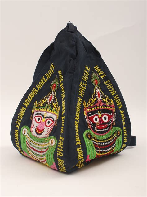 Majolica Blue Jagannath Ji Embroidered Gaumukhi Mala Japa Bag For