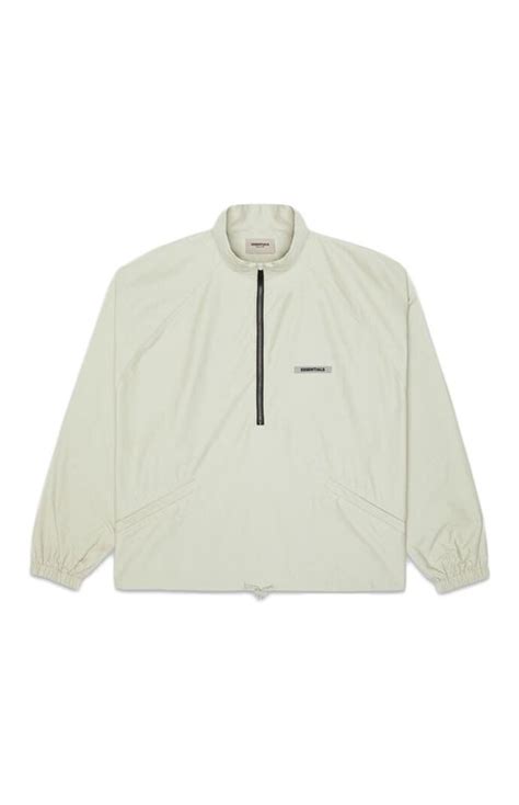 Fear Of God Essentials Half Zip Track Jacket Alfalfa Sage Solesense