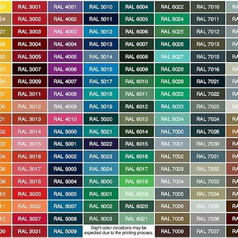 RAL Color Chart Paint Color Chart Ral Color Chart Ral 59 OFF