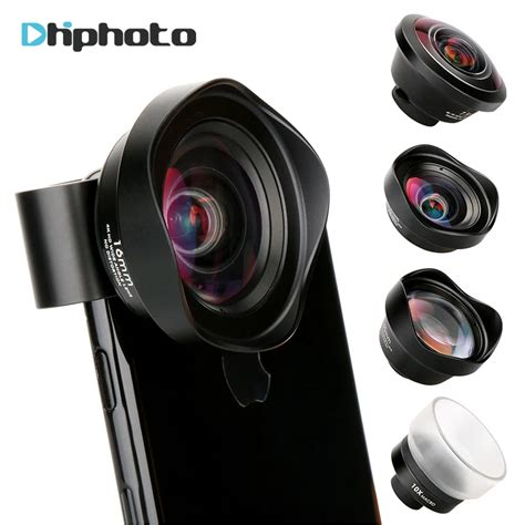 4 in 1 Cell Phone Camera Lens Kit Wide Angle Telephoto lens Macro Lens Fisheye Lenses for iPhone ...