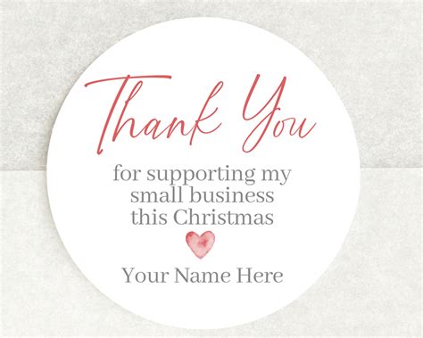 Christmas Thank You Stickers