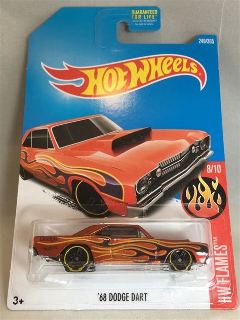 Hot Wheels Dodge Dart Orange HW Flames Perfect Birthday Gift Rare Miniature Collectable