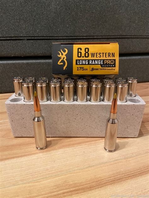 Browning 6 8 Western Long Range Pro Hunter 175gr Sierra Tipped Gameking Rifle Ammunition At