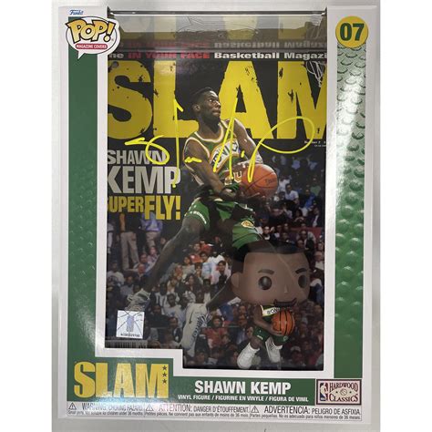 Shawn Kemp Nba Seattle Supersonics Slam Magazine Autographed