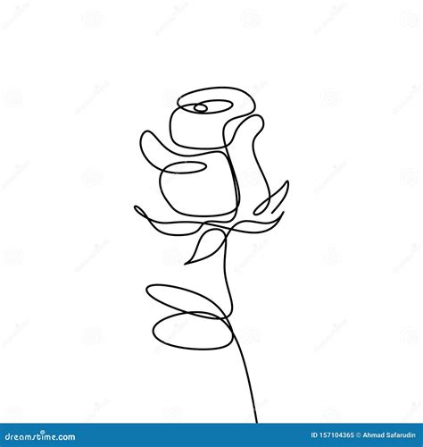 Dibujo De L Neas Continuas De Dise O Minimalista De Flores De Rosa