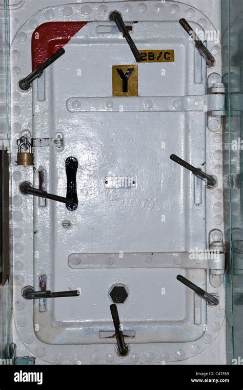 Pressurised Submarine Internal Hold Door Stock Photo Alamy