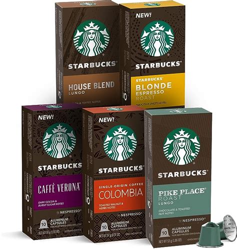 Starbucks For Nespresso Variety Pack Favorites 50 Count Amazon Ca