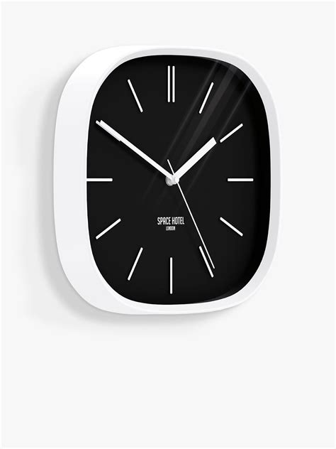 Space Hotel Moontick Analogue Wall Clock Cm Black White Wall