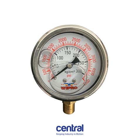 Jual WIPRO Pressure Gauge Oil Manometer Size 2 5 300KG 4500psi Kota