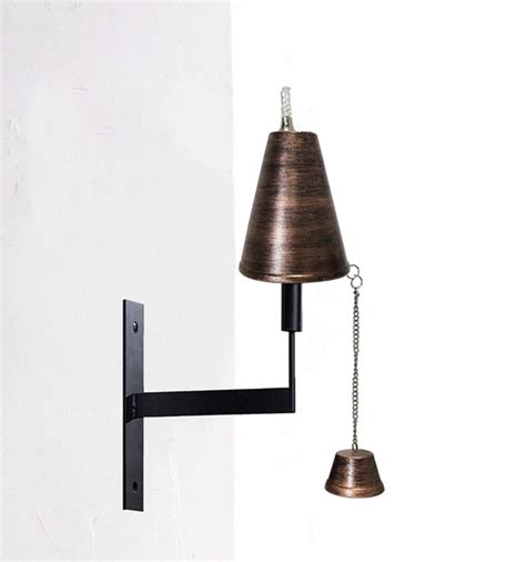 Large Hawaiian Cone Brushed Bronze Universal Wall Sconce Torch Tiki Torches Direct