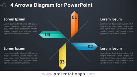 4 Arrows Diagram For PowerPoint PresentationGO