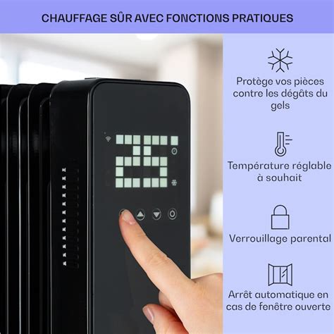 Sanford Smart Radiateur Huile Puissance W Minuterie