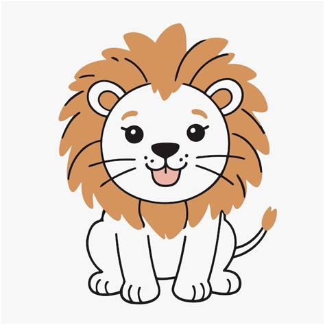 Premium Vector Vector Illustration Of A Cute Lion For Kids