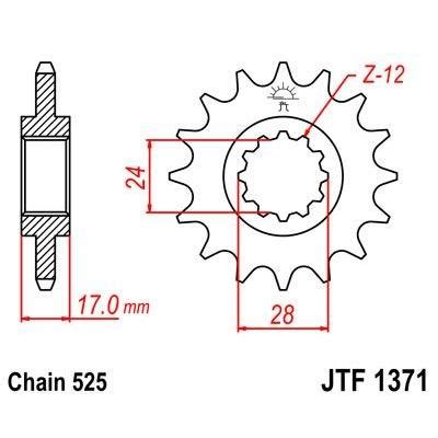 Pignon Jt Sprockets Acier Pas Dents Pour Honda Cb F Hornet