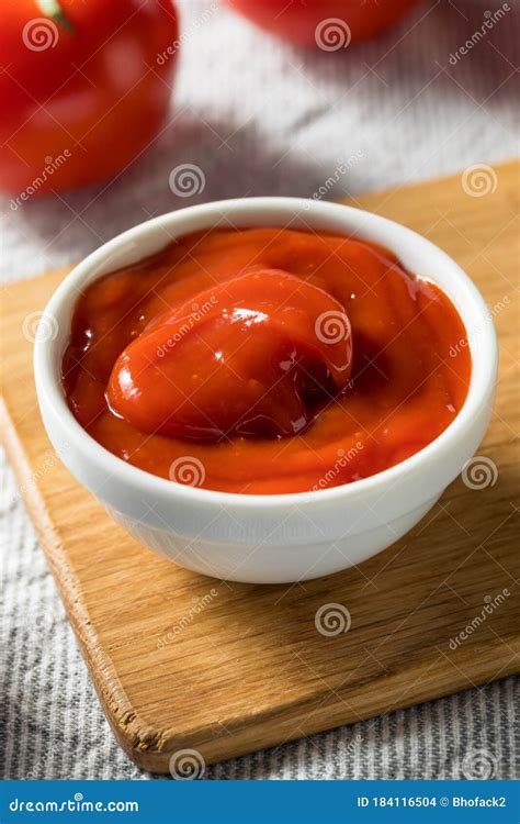 Sweet Organic Red Tomato Ketchup Stock Photo Image Of Cuisine