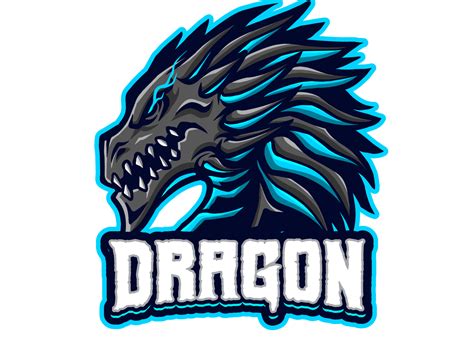 Blue Dragon - Mascot Esport Logo Template by Gfx oceans on Dribbble