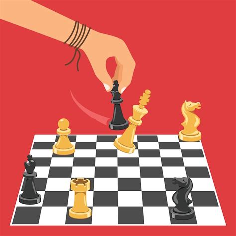 Premium Vector Man Playing Game Of Chess