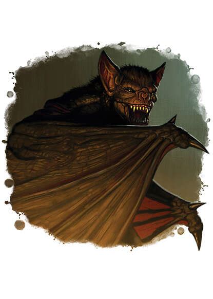 Filler Spot Colour Character Humanoid Bat Rpg Stock Art Dean