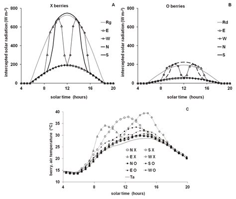 Daily Time Courses Of Incoming Global Solar Radiation Rg Diffuse