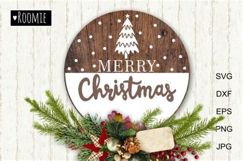 Merry Christmas Door Hanger Svg Graphic By Roomie · Creative Fabrica