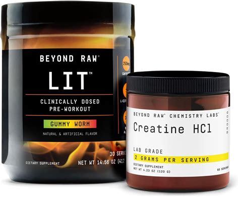 Beyond Raw Bundle Lit Preworkout And Chemistry Labs Creatine Hcl Powder Health