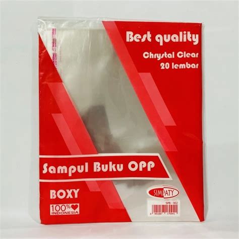 Jual Simpaty Sampul Plastik Opp Boxy Sampul Plastik Bukuu Tulis Besar Lem Spb 002 Shopee