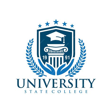 Premium Vector | Education badge logo design University high school ...