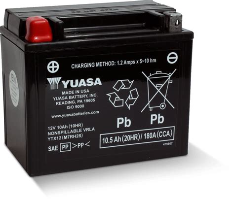 Battery Triumph Bonneville T120 1200 2016 2021 Yuasa YTX12 BS MPartz