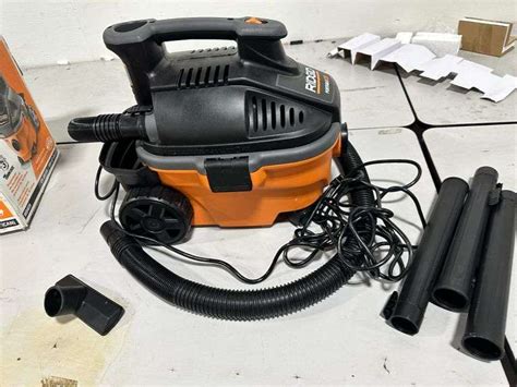 Rigid 4 Gallon Portable Wetdry Vac Used Lambrecht Auction Inc