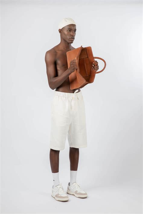 Slim Leather Briefcase Cognac Linden Is Enough