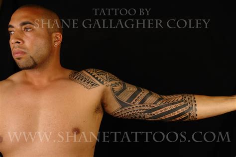 Shane Tattoos Tongan Influenced Polynesian Fusion Sleeve On James