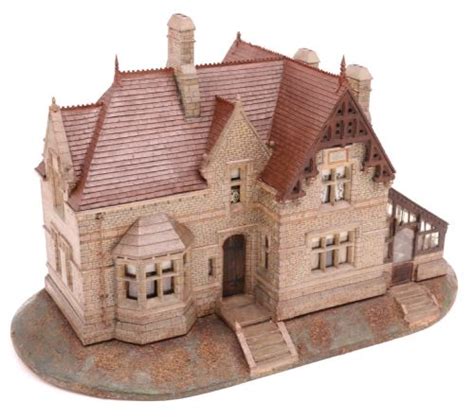 An Exceptional Victorian Scale Model Of A Gothic Stone House With A