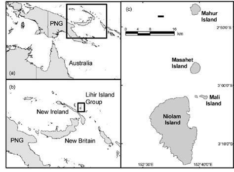 Ac Map Showing The Lihir Island Group Niolam Mali Masahet And