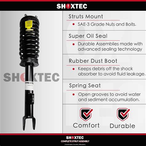 Shoxtec Reemplazo Completo Del Conjunto De Puntales Del Par Trasero