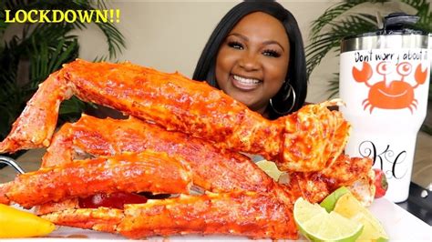 2x Spicy King Crab Legs Seafood Mukbang 먹방쇼 シーフード Youtube