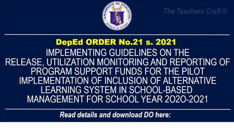 Deped Order No 024 S 2021 The Teachers Craft Images And Photos Finder