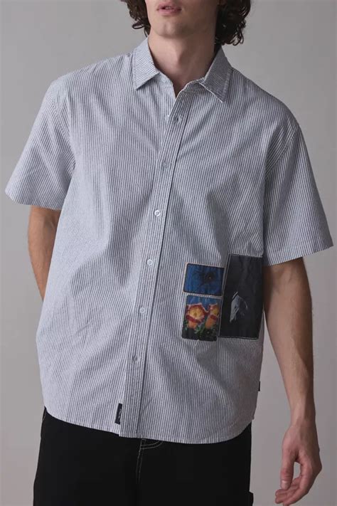 THRILLS Come Believe Patched Short Sleeve Shirt | Urban Outfitters