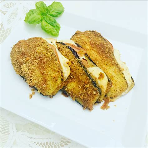 Cotolette Di Melanzane Ripiene Di Prosciutto E Formaggio Al Forno