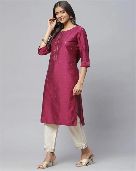 Aarika Women S Purple Color Embellished Kurti Jiomart