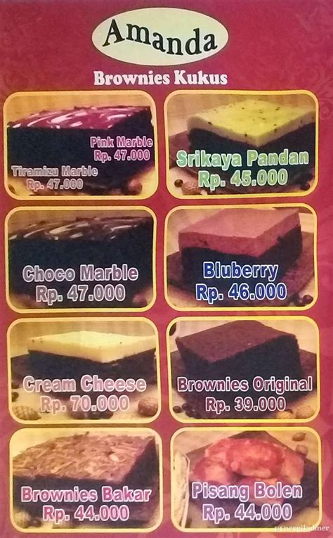 Selalu Diperbarui Menu Amanda Brownies Kukus Perak Surabaya