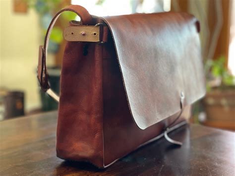 DIY Minimalist Leather Messenger Bag PDF And SVG For Hand Or Etsy