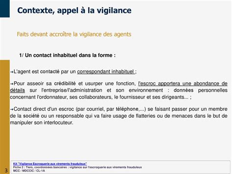 La vigilance sur lescroquerie aux virements frauduleux ppt télécharger