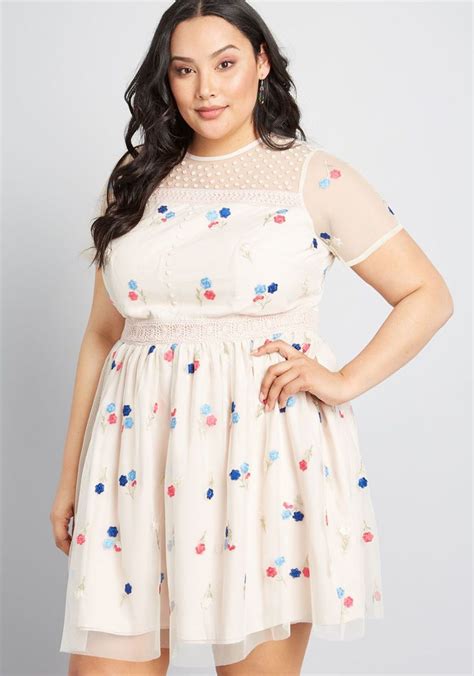 Modcloth Dreamy Details Embroidered Dress Blush Modcloth