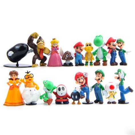 18 Piece Super Mario Bros Super Mary Princess Turtle Mushroom Orangutan Super Mary Action