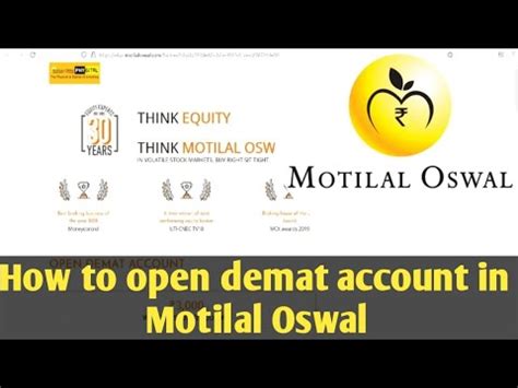 Motilal Oswal Demat Account Opening Procedure How To Open Demat