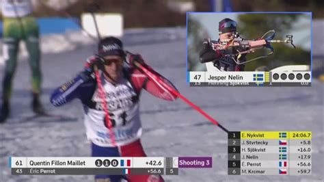 Biathlon Pr Saison F Claude Remporte L Individuel D Idre Fj Ll