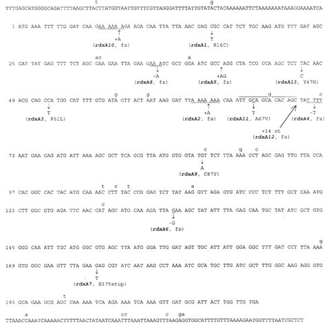 Sequence Alterations Of Mtz R Mutations The Dna Sequence Of Strain