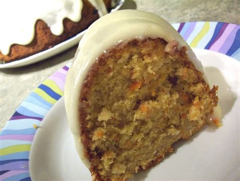 Carrot Bundt Cake With Cream Cheese Glaze Recipe Food