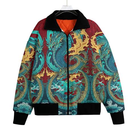 Dragon Bomber Jacket Asian Mens T Mans Tattoo Etsy